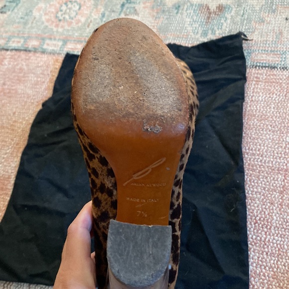 B Brian Atwood Leopard Ponyskin 5.5”  Heels - Picture 6 of 10